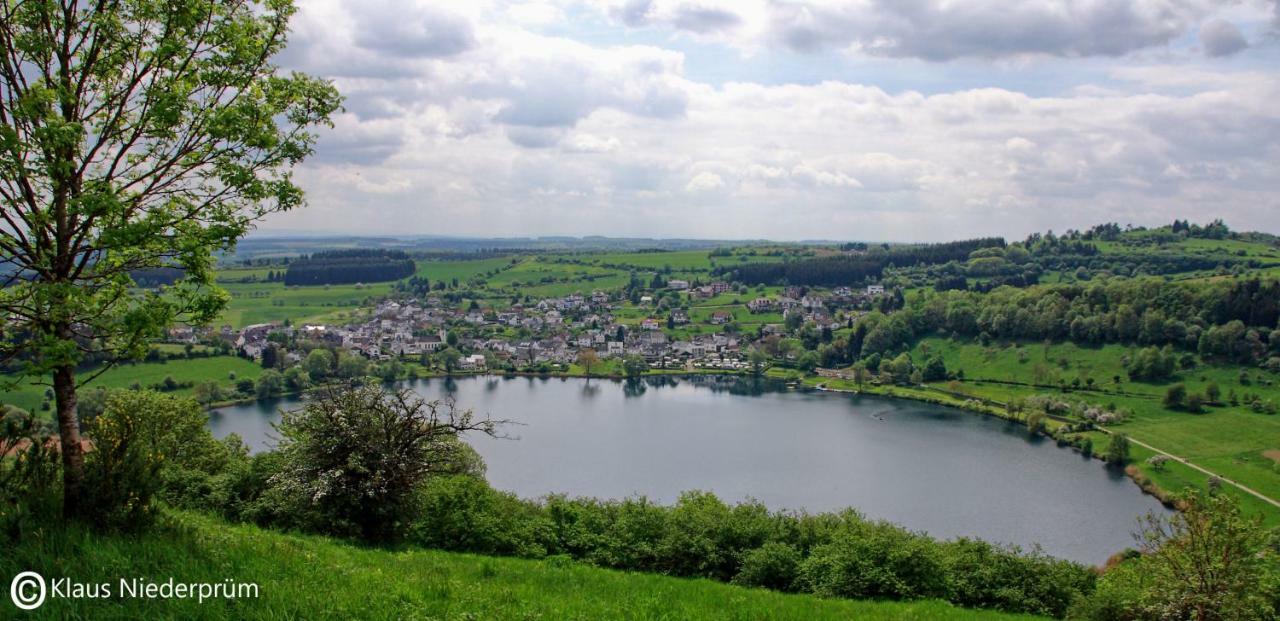 Ferienwohnung Welcome Mit Seeblick Schalkenmehren Bagian luar foto